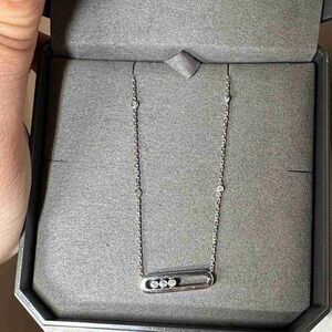 Messika Move 18kt white gold necklace Necklace with three diamonds